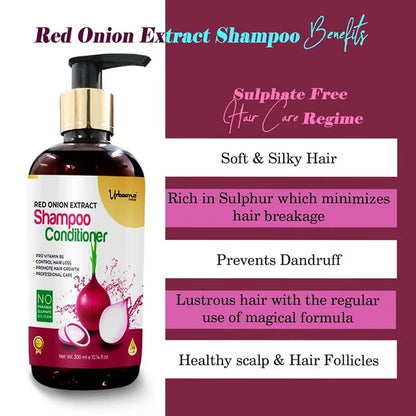 Urbaano Herbal Onion Oil + Shampoo & Conditioner Hair Care Set - combo