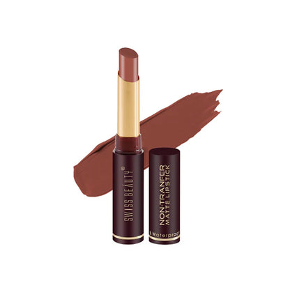 Swiss Beauty Non-Transfer Matte Lipstick - 9 Cute Nude - 2 gm