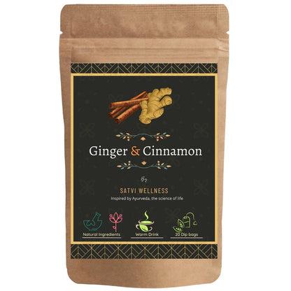 Satvi Wellness Ginger Cinnamon Tea - 20 tea bags