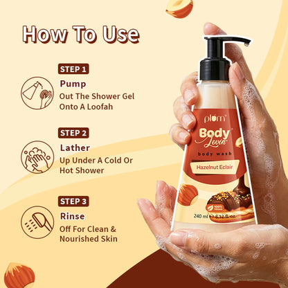 Plum BodyLovin' Hazelnut Eclair Body Wash - 240 ml