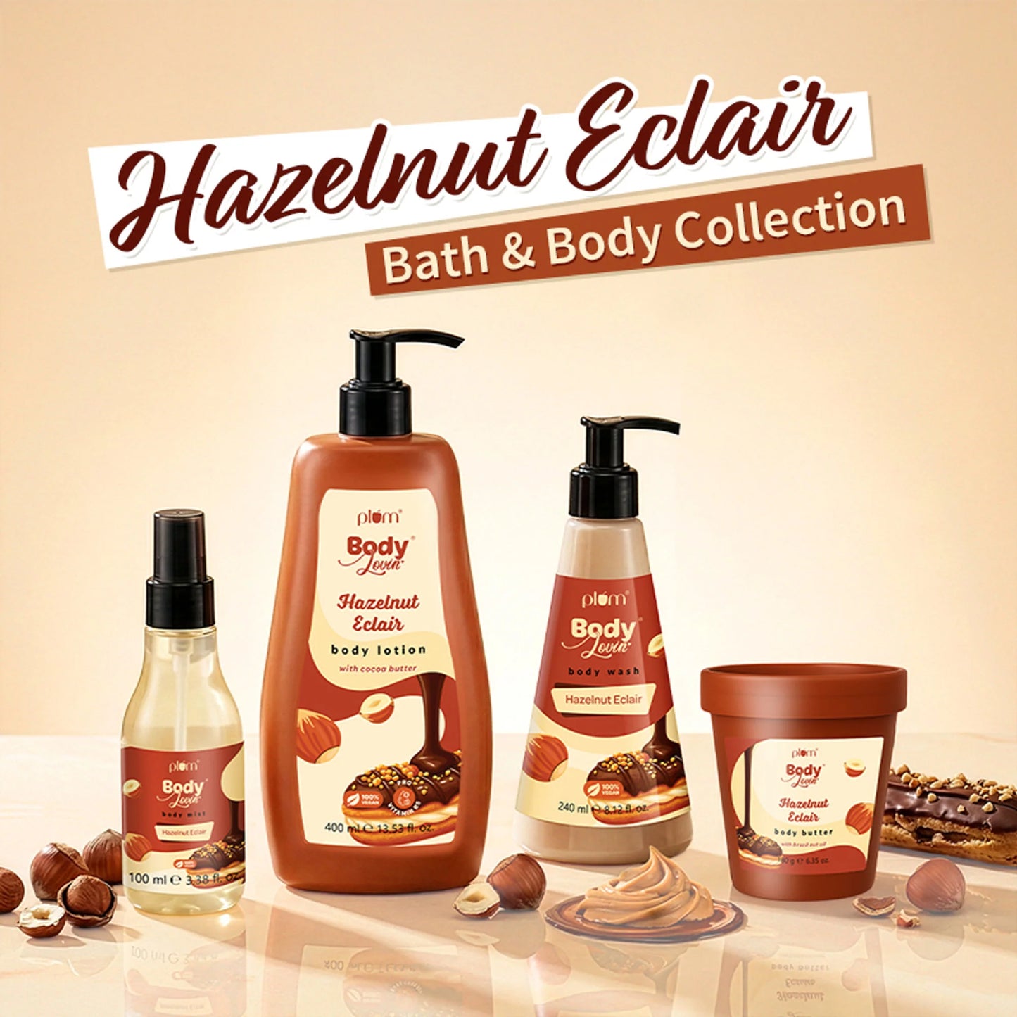 Plum BodyLovin' Hazelnut Eclair Body Wash - 240 ml