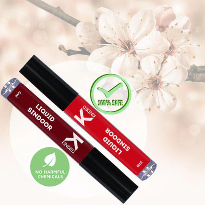 KINDED Maroon & Red Colour Liquid Sindoor Combo - Maroon & Red - 12 ml