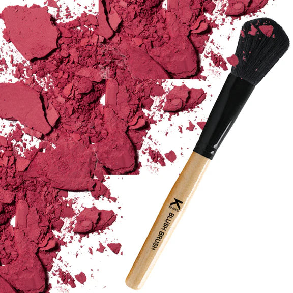 KINDED Professional Natural Wooden Handle Blush Makeup Brush - 20 gm