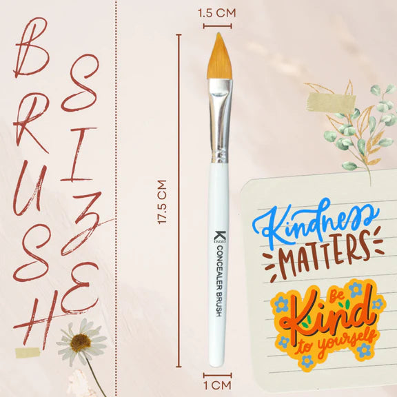 KINDED Professional Natural Wooden Handle Concealer Makeup Brush - 20 gm