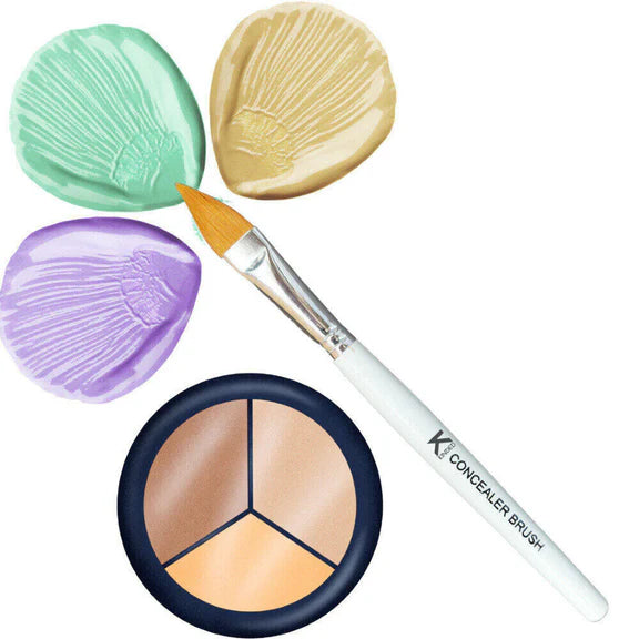 KINDED Professional Natural Wooden Handle Concealer Makeup Brush - 20 gm