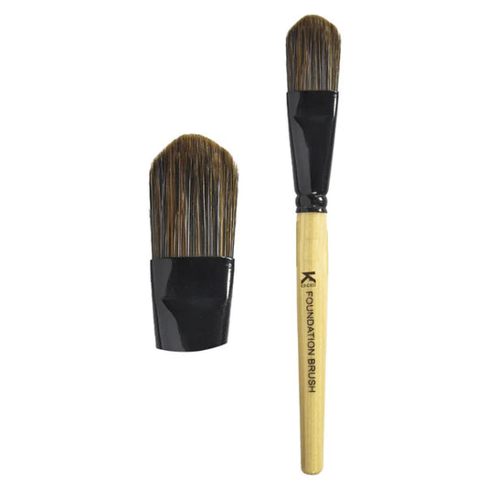 KINDED Professional Natural Wooden Handle Foundation Makeup Brush - 20 gm