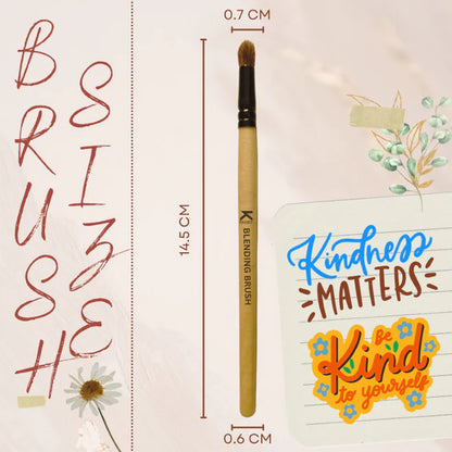 KINDED Professional Natural Wooden Handle Bullet Blending Makeup Brush - 20 gm