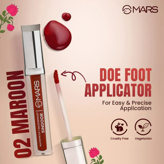 MARS Cosmetics Riwaj Liquid Sindoor - Maroon - 7 ml