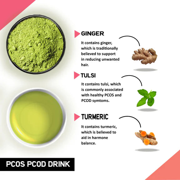 Just Vedic PCOS PCOD Support Drink Mix - 200 gm