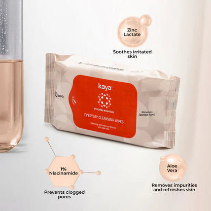 Kaya Everyday Cleansing Wipes - Everyday Essentials (30 Pieces) - 30 Pieces