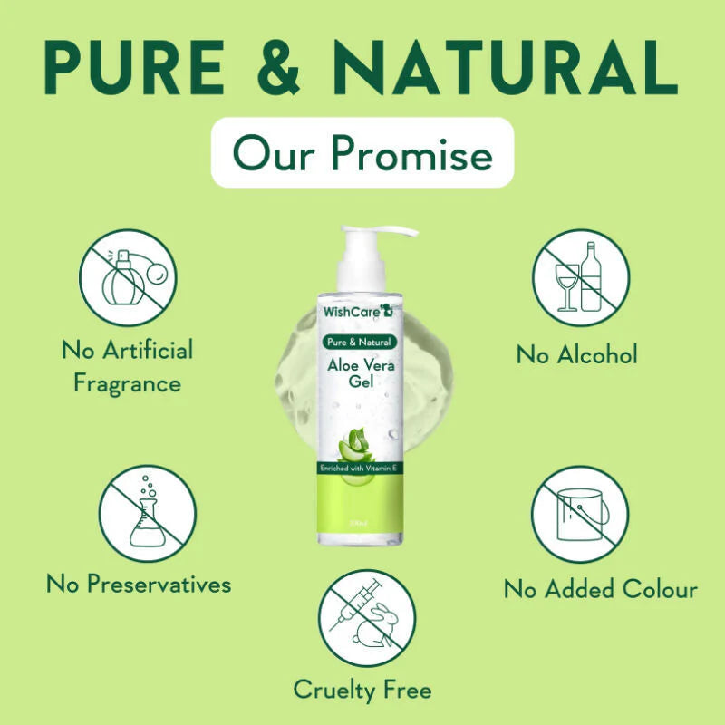 Wishcare Pure Aloe Vera Gel+ Rose Water Combo