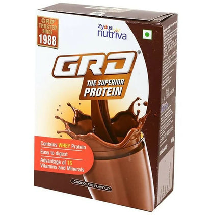 GRD Whey Protein Powder with Vitamins & Minerals - Chocolate Flavor - 400 gm