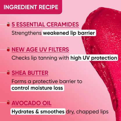 Dot & Key Barrier Repair Hydrating Lip Balm SPF 50 With Ceramides & Peptides Cherry Crimson - 4.5 gm