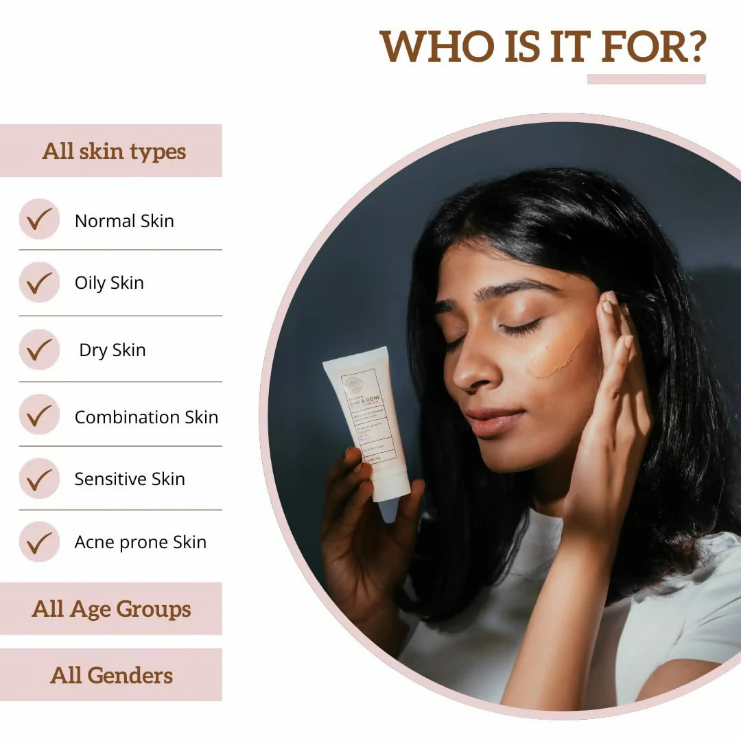 Sandiva One & Done Tinted Sunscreen With Zinc Oxide, SPF 35 PA++++, No White Cast - Tint 22 - 40 gm