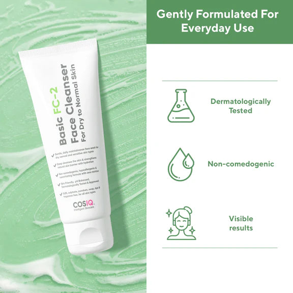 Cos-IQ FC-2 Face Cleanser for Dry Skin - 100 ml