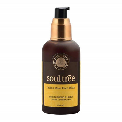 Soultree Indian Rose Face Wash With Turmeric & Honey - 120 ml