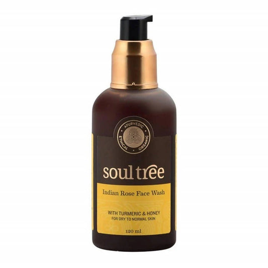 Soultree Indian Rose Face Wash With Turmeric & Honey - 120 ml