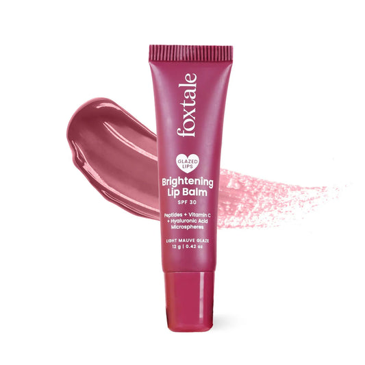 Foxtale Brightening SPF 30 Lip Balm - Light Mauve Glaze (Caramel), Brightens Lips, Reduces Pigmentation