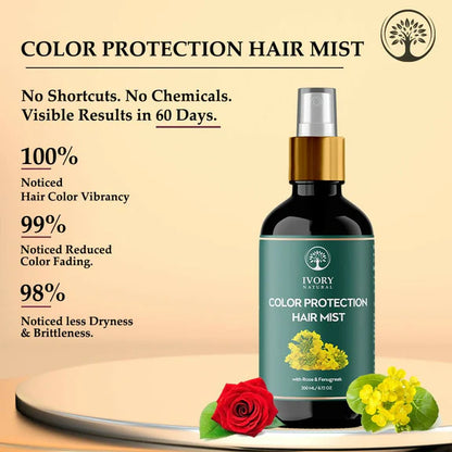 Ivory Natural Color Protection Hair Mist - Locks In Vibrant Hues, Adds Luminous Shine - 200 ml