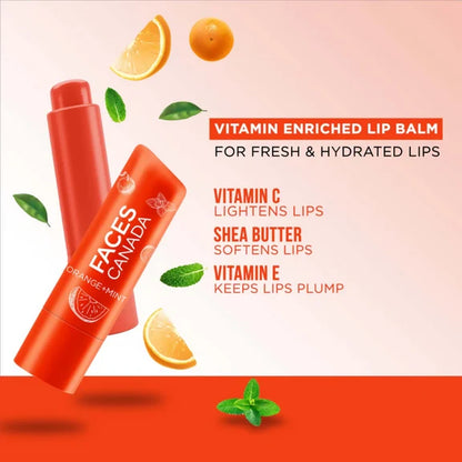 Faces Canada Vitamin C Lip Balm - Orange Mint - 4.8 gm