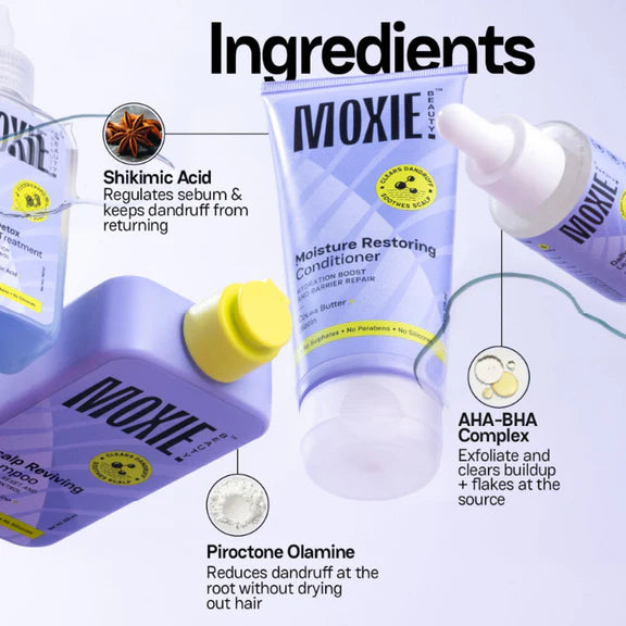 Moxie Beauty The Scalp Sos Routine (Pre-wash, Shampoo, Conditioner & Serum) - combo