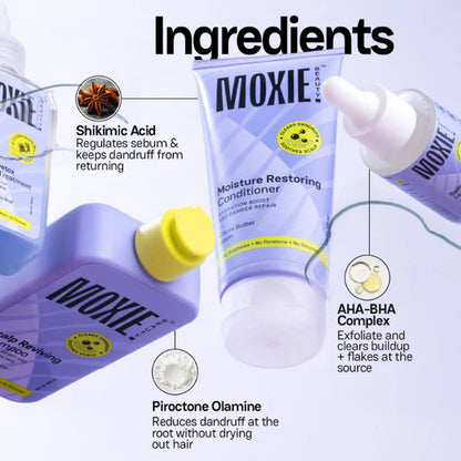 Moxie Beauty The Scalp Sos Routine (Pre-wash, Shampoo, Conditioner & Serum) - combo