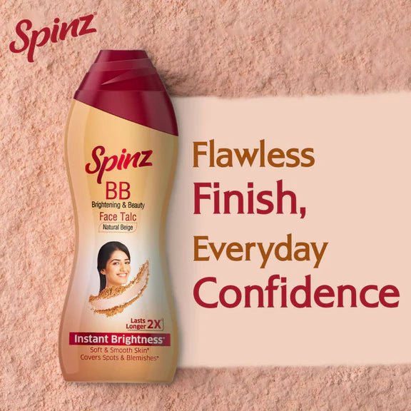 Spinz BB Brightening & Beauty Face Talc - Natural Beige - 70 gm
