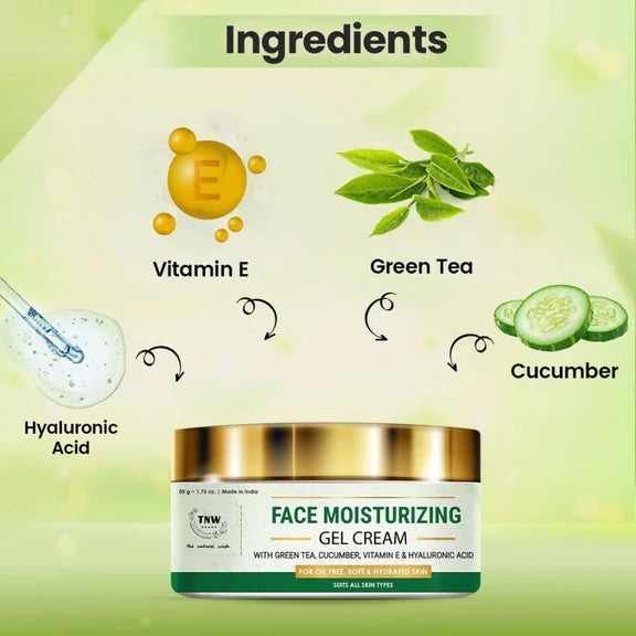 The Natural Wash Face Moisturizing Gel Cream - 50 gm