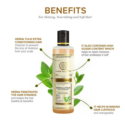 Khadi Natural Henna Tulsi Hair Cleanser - 210 ml