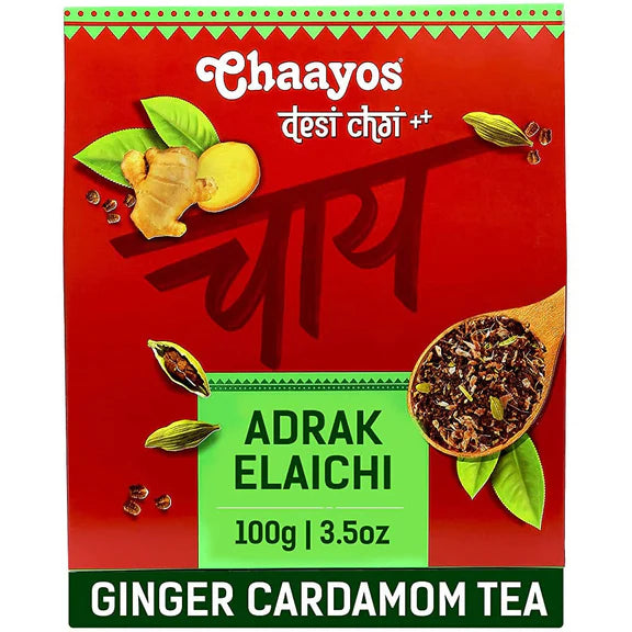 Chaayos Adrak Elaichi Tea Powder (Ginger & Cardamom) - 100 gm