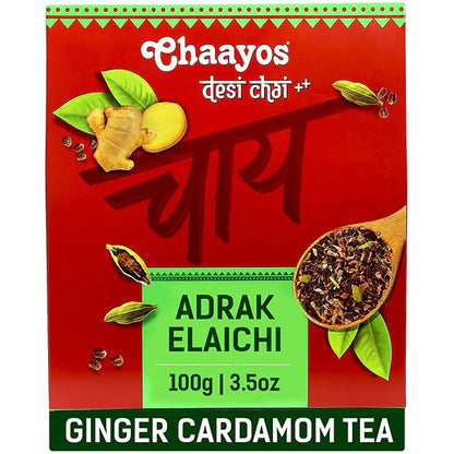 Chaayos Adrak Elaichi Tea Powder (Ginger & Cardamom) - 100 gm