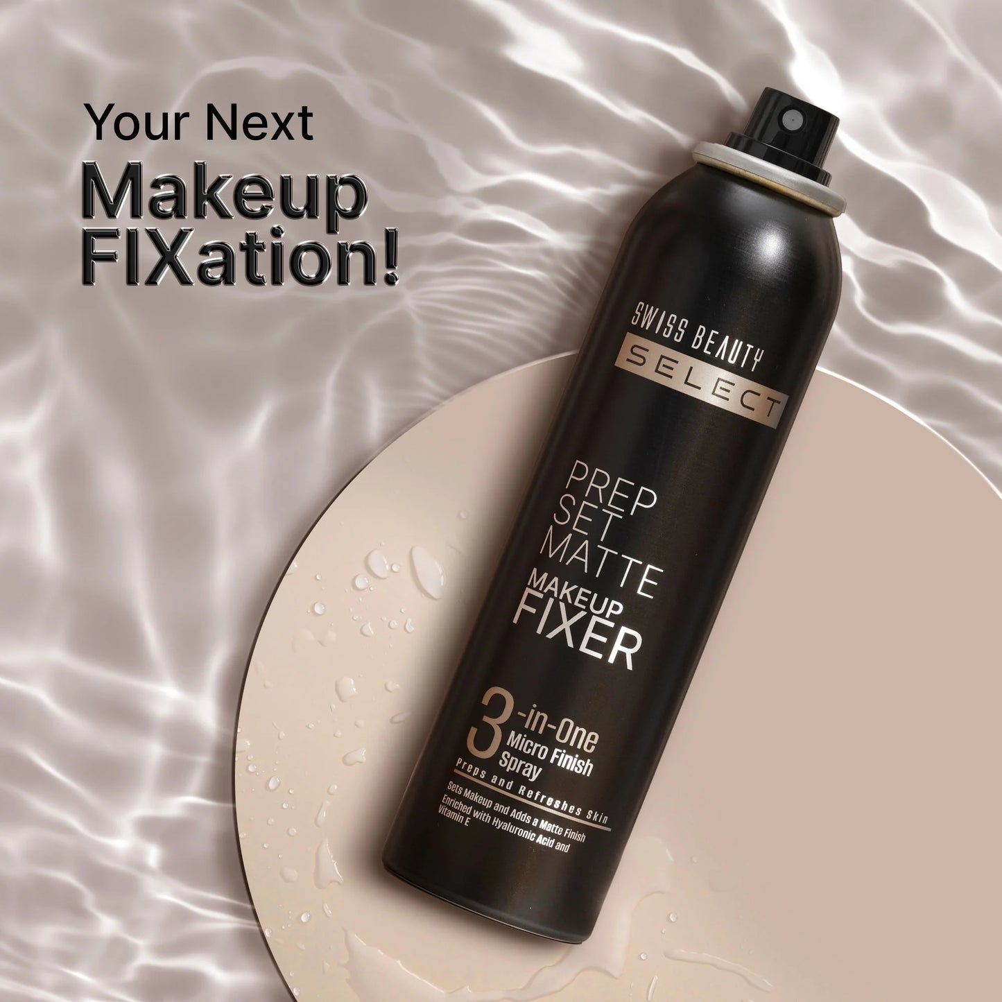 Swiss Beauty Select Prep Set Matte 3 In 1 Micro Finish Spray Enriched With Hyaluronic Acid and Vitamin E - 120 ml