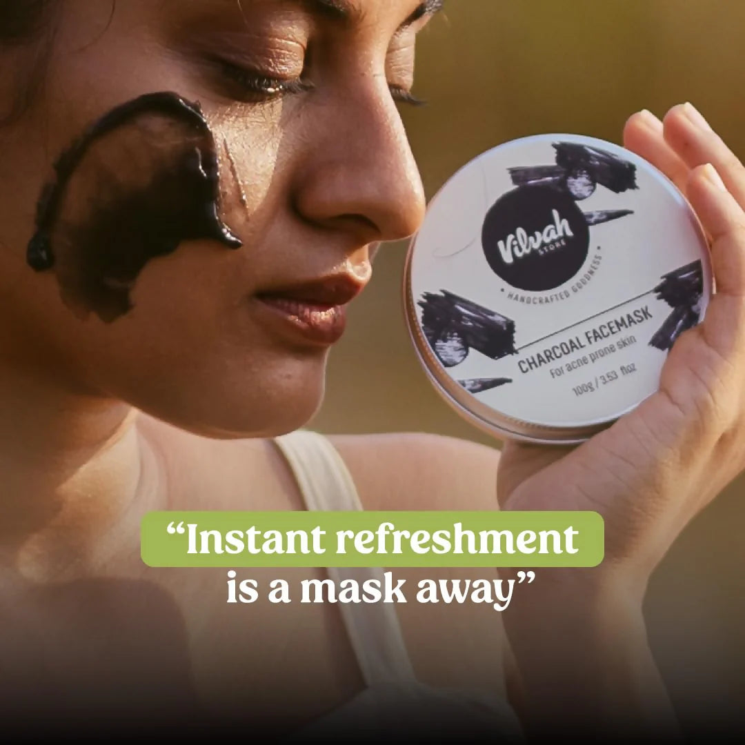 Vilvah Store Charcoal Face Mask For Glowing Skin