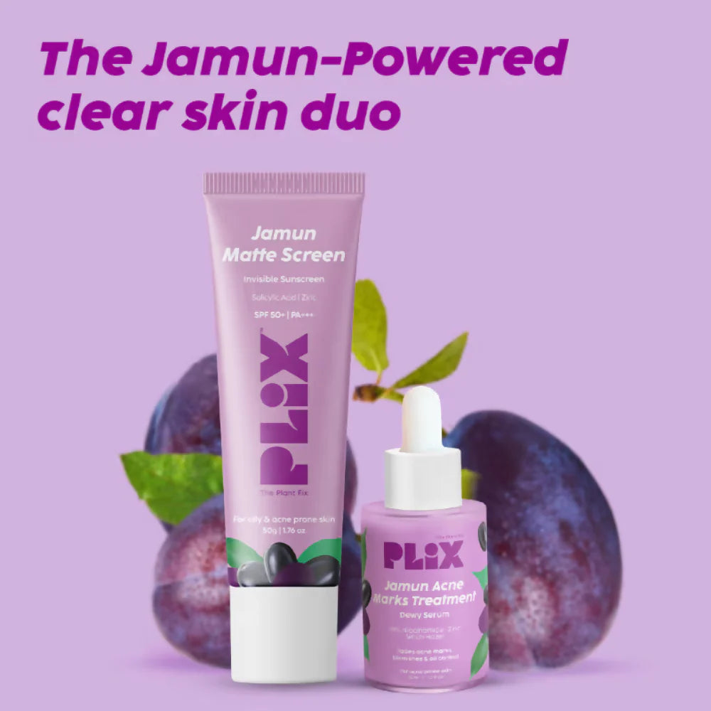 PLIX The Plant Fix 0.1% Salicylic Acid Mattifying Sunscreen SPF50+ PA+++ & Niacinamde Serum - combo