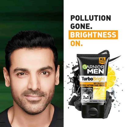 Garnier Men Turbo Bright Anti-Pollution Double Action Face Wash