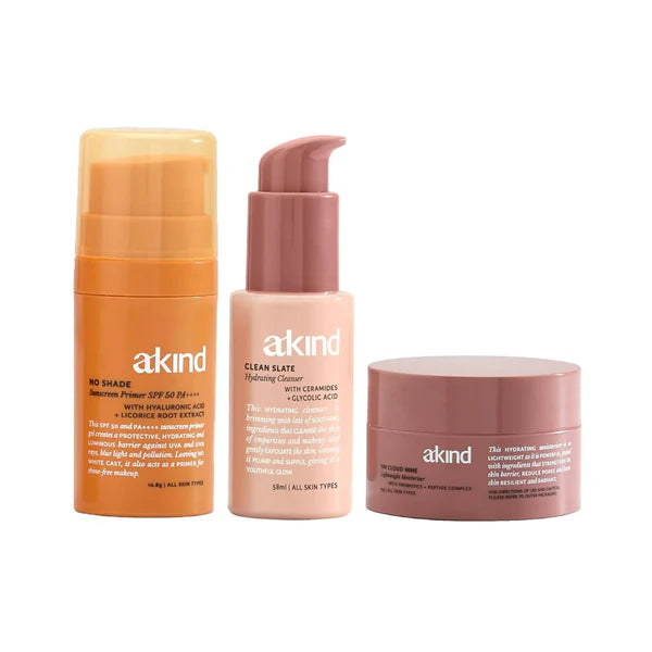Akind Good To Go Cleanser & Moisturiser & Sunscreen Combo - combo