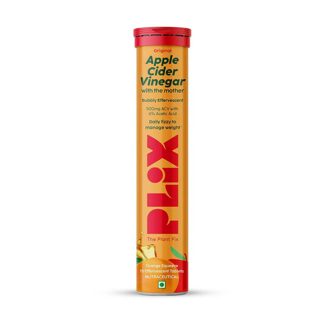 PLIX The Plant Fix Apple Cider Vinegar Effervescent Tablet with Mother - Orange