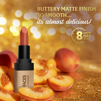 Faces Canada Comfy Matte Velvet Touch Lipstick - Peach Cobbler 07 - 4.2 gm