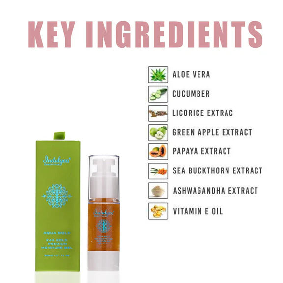 Indulgeo Essentials Aqua Gold 24k Gold Premium Moisture Gel - 15 mlIndulgeo Essentials Aqua Gold 24k Gold Premium Moisture Gel - 15 mlIndulgeo Essentials Aqua Gold 24k Gold Premium Moisture Gel - 15 ml