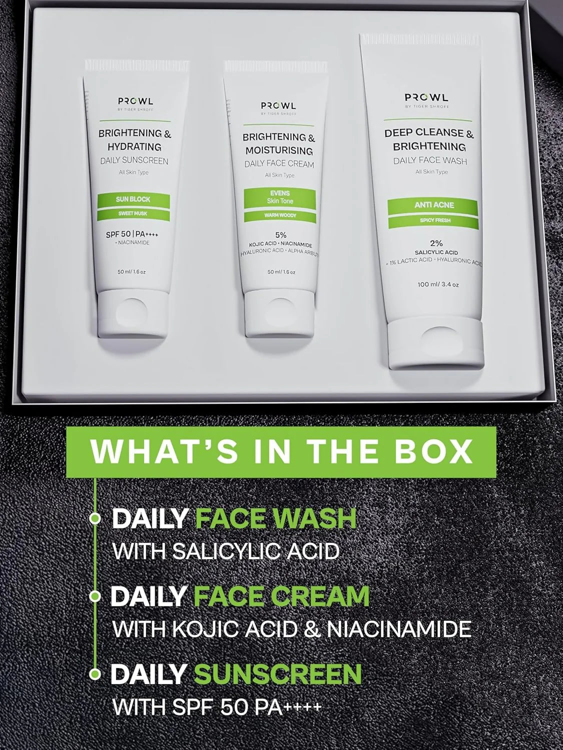 Prowl By Tiger Shroff Unique Skincare Gift Kit - combo