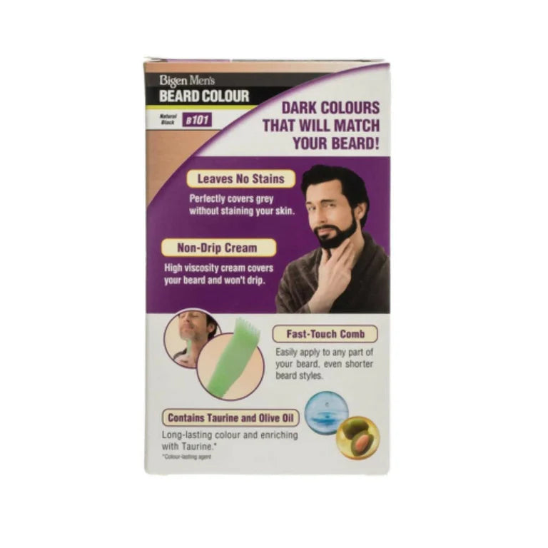 Bigen Mens Beard Colour Natural Black B101 - 40 gm