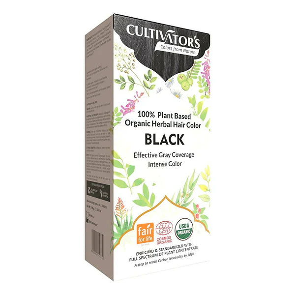 Cultivator's Organic Herbal Hair Color - Black - 100 gm