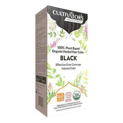 Cultivator's Organic Herbal Hair Color - Black - 100 gm