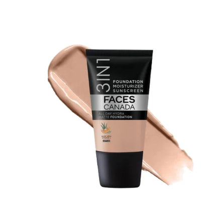 Faces Canada All Day Hydra Matte Mini Foundation - Warm Natural 021 - 18 ml