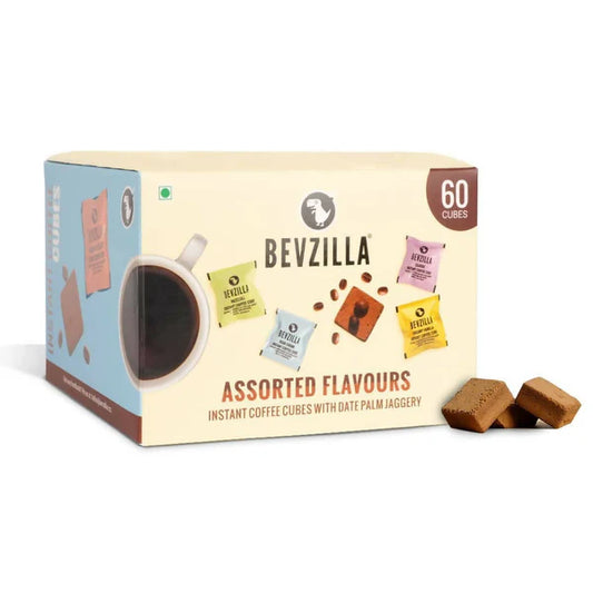 Bevzilla Instant Coffee Cubes Pack with Organic Date Palm Jaggery - 60 sachets