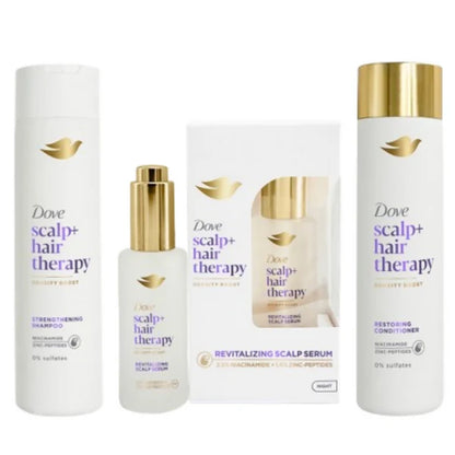 Dove Scalp + Hair Therapy Revitalizing Serum + Sulphate Free Shampoo & Conditioner Combo - combo