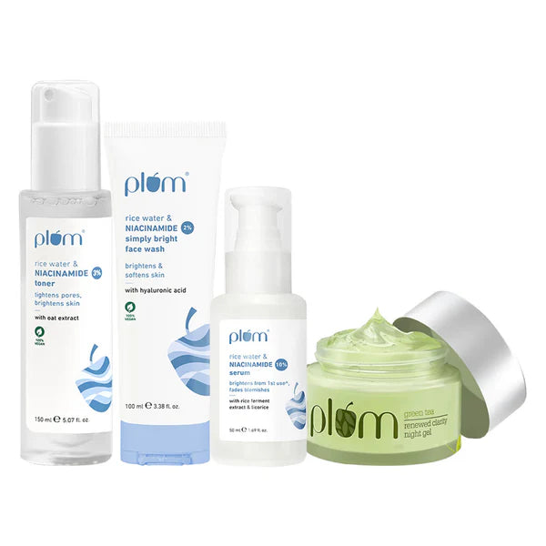 Plum Night Routine Combo For Acne & Blemish-Free Skin - combo