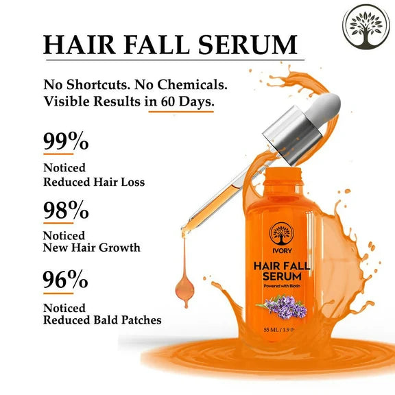 Ivory Natural Hair Fall Serum For Hair Fall & Soothes Scalp, For Men & Women - 50 ml