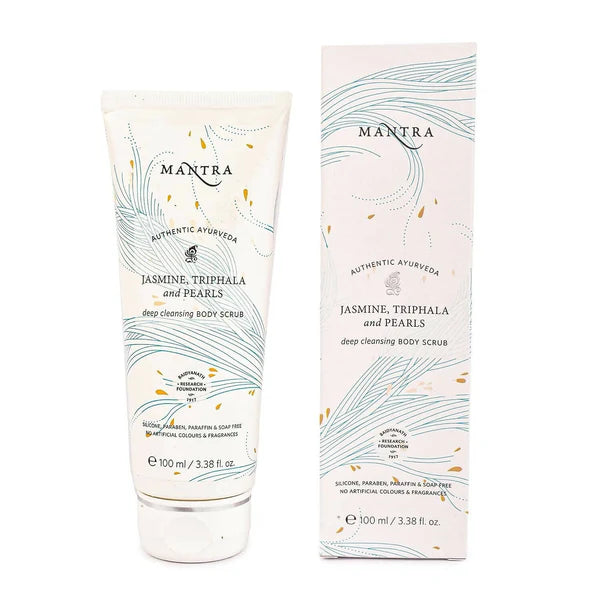 Mantra Herbal Jasmine, Triphala and Pearls Deep Cleansing Body Scrub - 100 ml