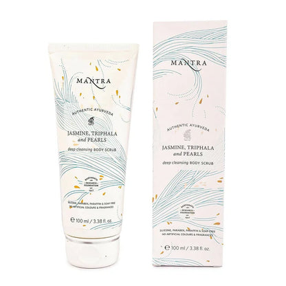 Mantra Herbal Jasmine, Triphala and Pearls Deep Cleansing Body Scrub - 100 ml